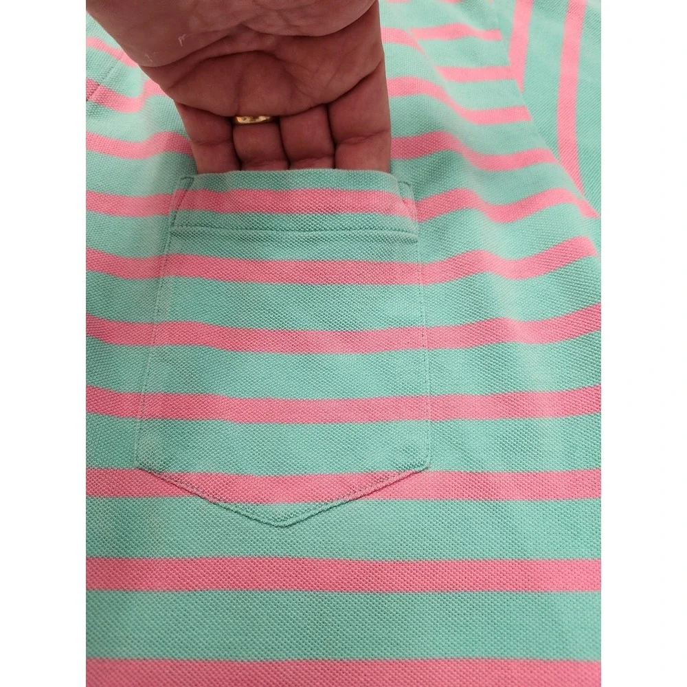 Polo Ralph Lauren Polo Shirt Mens Large Striped Pocket Classic Big Shirt‎
